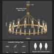 Wagon Wheel Glass Chandelier 60" 70" - thebelacan