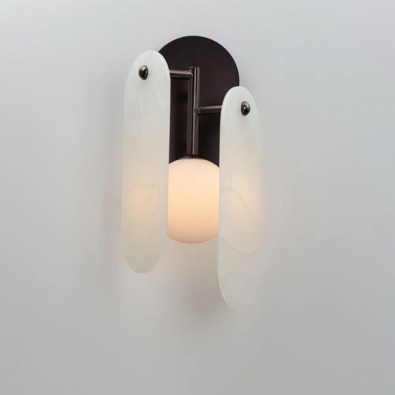 Studio M Alabaster Megalith Wall Sconce - thebelacan