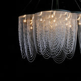 Post-Modern Aluminum Chain Flower Chandelier - thebelacan