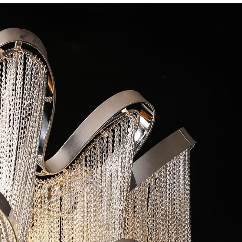Alisa Luxury Flower Chain Tassel Chandelier - thebelacan