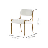 Thaddeus Retro Copper Iron Frame Armless Dining Chair - thebelacan