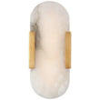 Lowell Melange Elongated Alabaster Wall Sconce 10" - thebelacan