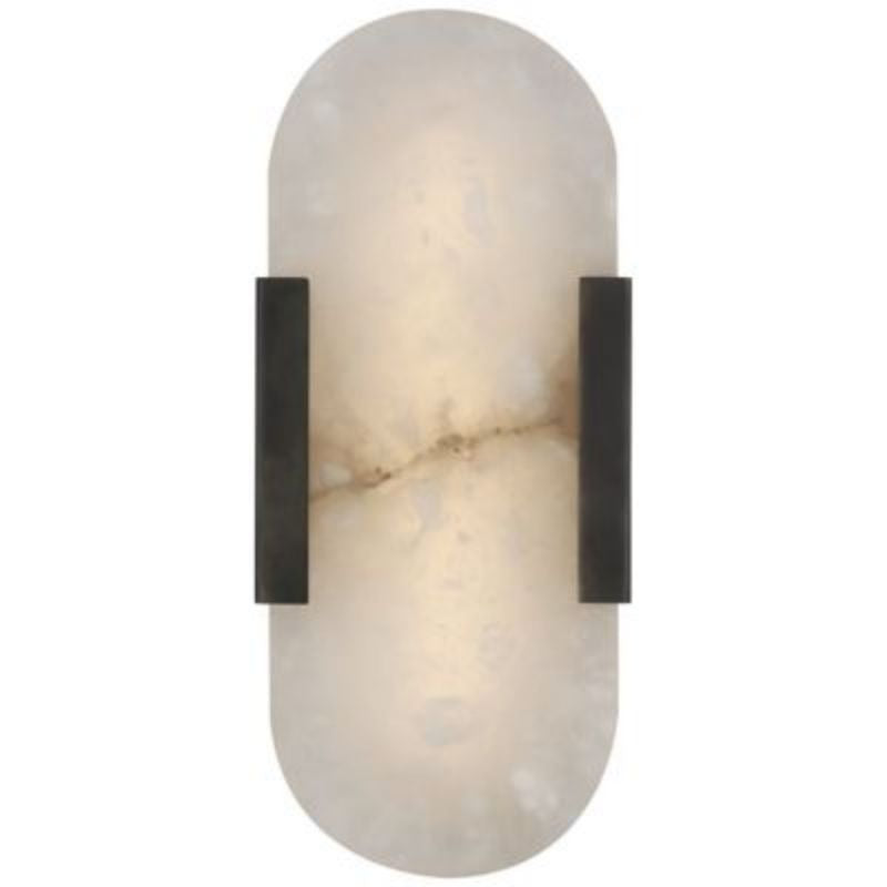 Lowell Melange Elongated Alabaster Wall Sconce 10" - thebelacan