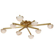 Alabaster Wearstler Pedra Large Staggered Arm Flush Mount - thebelacan